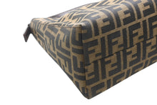 Load image into Gallery viewer, FENDI フェンディ ズッカ マンマバゲット ワンショルダーバッグ ブラウン コットンキャンバス レザー シルバー金具 美品 中古 4b011859