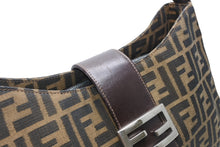 Load image into Gallery viewer, FENDI フェンディ ズッカ マンマバゲット ワンショルダーバッグ ブラウン コットンキャンバス レザー シルバー金具 美品 中古 4b011859