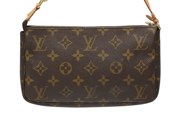 LOUIS VUITTON ルイヴィトン ポシェット アクセソワ―ル アクセポ M51980 モノグラムキャンバス カラー ブラウン 良品 中古 4b011866