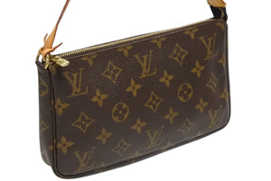 LOUIS VUITTON ルイヴィトン ポシェット アクセソワ―ル アクセポ M51980 モノグラムキャンバス カラー ブラウン 良品 中古 4b011866