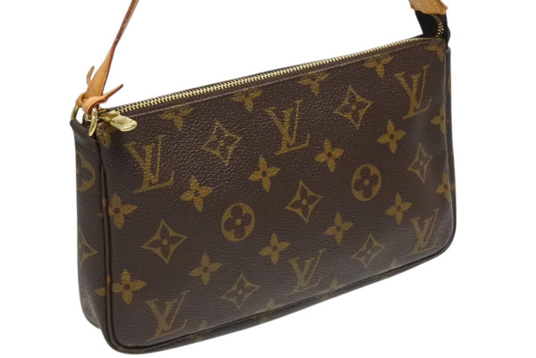 LOUIS VUITTON ルイヴィトン ポシェット アクセソワ―ル アクセポ M51980 モノグラムキャンバス カラー ブラウン 良品 中古 4b011866