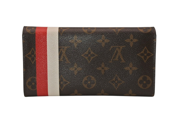 LOUIS VUITTON ルイヴィトン グルーム ポルトフォイユサラ 長財布 M60034 ブラウン ルージュ モノグラムキャンバス レザー ゴールド金具 美品 中古 4b011876