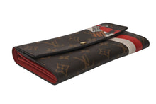 Load image into Gallery viewer, LOUIS VUITTON ルイヴィトン グルーム ポルトフォイユサラ 長財布 M60034 ブラウン ルージュ モノグラムキャンバス レザー ゴールド金具 美品 中古 4b011876