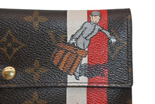 Load image into Gallery viewer, LOUIS VUITTON ルイヴィトン グルーム ポルトフォイユサラ 長財布 M60034 ブラウン ルージュ モノグラムキャンバス レザー ゴールド金具 美品 中古 4b011876