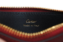 Load image into Gallery viewer, 新品未使用品 CARTIER カルティエ コインケース カードホルダー 小銭入れ レッド レザー ゴールド金具 中古 4b011877