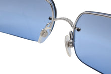 Load image into Gallery viewer, CHANEL シャネル リムレス サングラス 4104-B サイズ62□15 ココマーク ラインストーン ブルー シルバー 美品 中古 4b011894