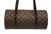 Load image into Gallery viewer, 極美品 LOUIS VUITTON ルイヴィトン パピヨン30 ハンドバッグ N51303 ダミエ エベヌ ブラウン ゴールド金具 中古 4b011916