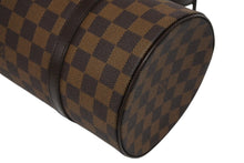 Load image into Gallery viewer, 極美品 LOUIS VUITTON ルイヴィトン パピヨン30 ハンドバッグ N51303 ダミエ エベヌ ブラウン ゴールド金具 中古 4b011916