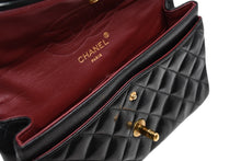 Load image into Gallery viewer, CHANEL シャネル タイムレスクラシック Wフラップ Wチェーンショルダーバッグ 1番台 ココマーク ラムスキン ゴールド金具 美品 中古 4b011900