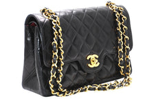 Load image into Gallery viewer, CHANEL シャネル タイムレスクラシック Wフラップ Wチェーンショルダーバッグ 1番台 ココマーク ラムスキン ゴールド金具 美品 中古 4b011900