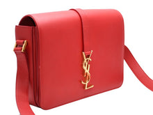 Load image into Gallery viewer, 極美品 SAINT LAURENT サンローラン ユニベルシテ ショルダーバッグ 357403 レッド カーフスキン ゴールド金具 中古 4b011902