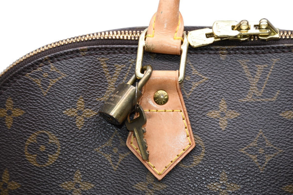 LOUIS VUITTON ルイ ヴィトン アルマPM ハンドバッグ M51130 モノグラム PVC ブラウン ゴールド金具 美品 中古 4b011873