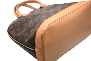 LOUIS VUITTON ルイ ヴィトン アルマPM ハンドバッグ M51130 モノグラム PVC ブラウン ゴールド金具 美品 中古 4b011873