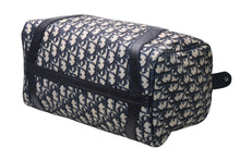 Load image into Gallery viewer, Christian Dior クリスチャンディオール トロッター ボストンバッグ ネイビー キャンバス 美品 中古 4b011879