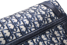 Load image into Gallery viewer, Christian Dior クリスチャンディオール トロッター ボストンバッグ ネイビー キャンバス 美品 中古 4b011879