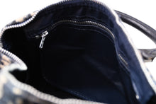 Load image into Gallery viewer, Christian Dior クリスチャンディオール トロッター ボストンバッグ ネイビー キャンバス 美品 中古 4b011879