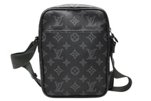 Load image into Gallery viewer, LOUIS VUITTON ルイヴィトン ダヌーブPM ヴィヴィエンヌ ショルダーバッグ M43677 モノグラ シャドウ レザー ブラック金具 美品 中古 4b011645