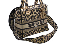 Load image into Gallery viewer, 極美品 Christian Dior クリスチャンディオール ミディアム 21年 レディディオール レオパード 2WAYハンドバッグ キャンバス 中古 4b011768