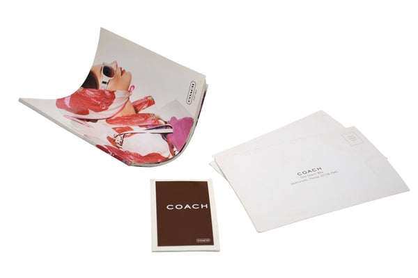 COACH コーチ 総柄 シグネチャー ワンショルダーバッグ 6094 ブラウン ベージュ キャンバス レザー シルバー金具 良品 中古 4b011841