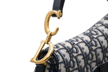 Load image into Gallery viewer, 極美品 Christian Dior クリスチャンディオール サドルミニバッグ ハンドバッグ M0456CTZQ オブリーク ネイビー 中古 4b011641