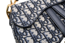 Load image into Gallery viewer, 極美品 Christian Dior クリスチャンディオール サドルミニバッグ ハンドバッグ M0456CTZQ オブリーク ネイビー 中古 4b011641