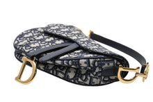 Load image into Gallery viewer, 極美品 Christian Dior クリスチャンディオール サドルミニバッグ ハンドバッグ M0456CTZQ オブリーク ネイビー 中古 4b011641