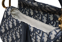 Load image into Gallery viewer, 極美品 Christian Dior クリスチャンディオール サドルミニバッグ ハンドバッグ M0456CTZQ オブリーク ネイビー 中古 4b011641
