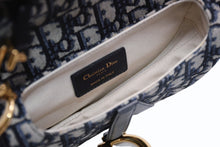 Load image into Gallery viewer, 極美品 Christian Dior クリスチャンディオール サドルミニバッグ ハンドバッグ M0456CTZQ オブリーク ネイビー 中古 4b011641