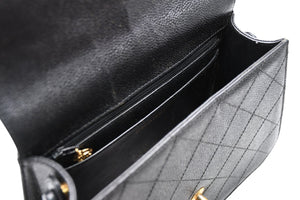 CHANEL シャネル ワイルドステッチ ハンドバッグ トップハンドル 5番台 ラムスキン ブラック ゴールド金具 美品 中古 4b011911