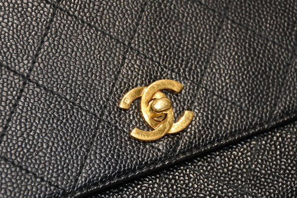 CHANEL シャネル ワイルドステッチ ハンドバッグ トップハンドル 5番台 ラムスキン ブラック ゴールド金具 美品 中古 4b011911