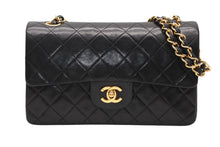 画像をギャラリービューアに読み込む, CHANEL シャネル マトラッセ23 Wフラップ Wチェーンショルダーバッグ 1番台 ラムスキン ココマーク ブラック 美品 中古 4b011914