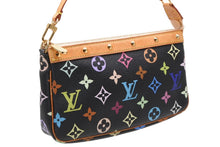 Load image into Gallery viewer, LOUIS VUITTON ルイヴィトン ポシェットアクセソワール アクセサリーポーチ M92648 モノグラム マルチカラー ブラック 美品 中古 4b011917