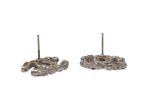 CHANEL シャネル ココマーク ピアス 重量約4.2g A13C刻印 メタル ラインストーン ピンク シルバー 両耳用 良品 中古 4b011936