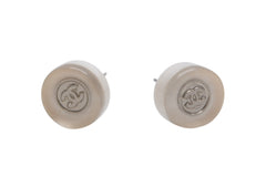 極美品 CHANEL シャネル ココマーク ピアス 重量約1.9g 99A刻印 メタル 樹脂 ホワイト シルバー クリア 両耳用 中古 4b011942
