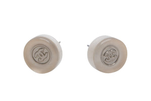 極美品 CHANEL シャネル ココマーク ピアス 重量約1.9g 99A刻印 メタル 樹脂 ホワイト シルバー クリア 両耳用 中古 4b011942