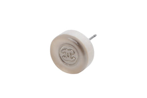 極美品 CHANEL シャネル ココマーク ピアス 重量約1.9g 99A刻印 メタル 樹脂 ホワイト シルバー クリア 両耳用 中古 4b011942
