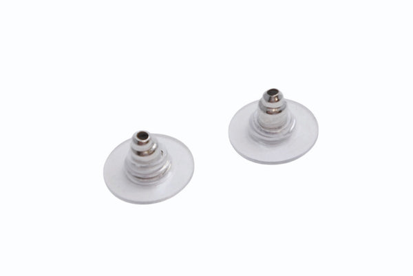 極美品 CHANEL シャネル ココマーク ピアス 重量約1.9g 99A刻印 メタル 樹脂 ホワイト シルバー クリア 両耳用 中古 4b011942