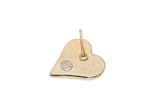 Load image into Gallery viewer, 極美品 CHANEL シャネル ハートココマーク ピアス 重量約7.2g B24V刻印 GP メタル ゴールド ブラック 両耳用 中古 4b011948