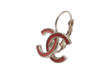 Load image into Gallery viewer, 極美品 CHANEL シャネル ココマーク フープピアス 重量約5.1g 18P刻印 GP メタル ゴールド レッド 両耳用 中古 4b011970