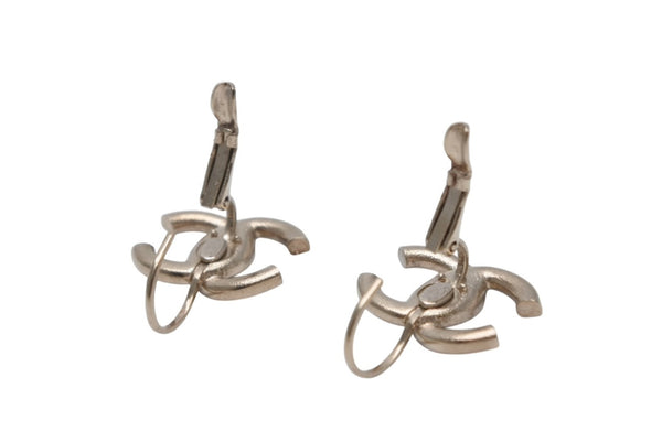 極美品 CHANEL シャネル ココマーク フープピアス 重量約5.1g 18P刻印 GP メタル ゴールド レッド 両耳用 中古 4b011970