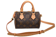 Load image into Gallery viewer, 新品同様 LOUIS VUITTON ルイヴィトン ナノスピーディ ハンドバッグ 2WAYバッグ M81085 モノグラム 中古 4b011994
