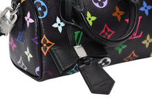 Load image into Gallery viewer, 新品同様 LOUIS VUITTON ルイヴィトン ナノスピーディ 村上隆 マルチカラー ブラック 2WAYバッグ M13406 PVC レザー 中古 4b011995