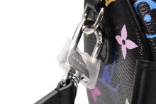 Load image into Gallery viewer, 新品同様 LOUIS VUITTON ルイヴィトン ナノスピーディ 村上隆 マルチカラー ブラック 2WAYバッグ M13406 PVC レザー 中古 4b011995