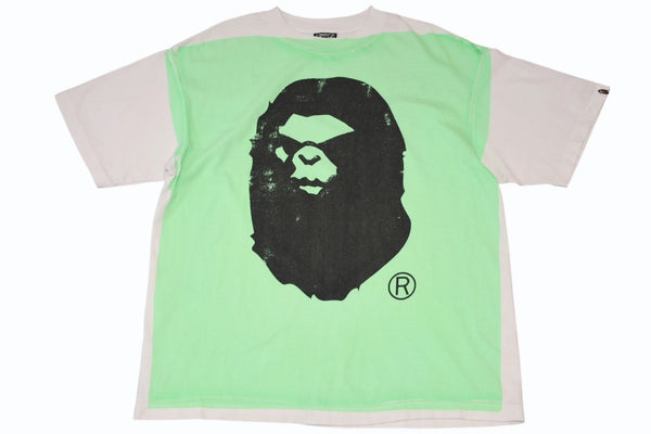 極美品 SAINT MICHAEL セントマイケル BAPE SS TEE 半袖Ｔシャツ SM-HR1-0000-C34 サイズL グリーン 中古 4b012015