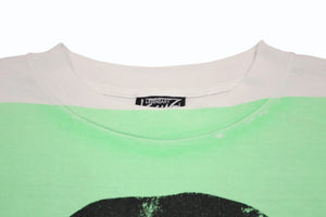 極美品 SAINT MICHAEL セントマイケル BAPE SS TEE 半袖Ｔシャツ SM-HR1-0000-C34 サイズL グリーン 中古 4b012015