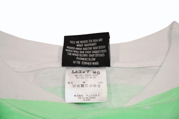 極美品 SAINT MICHAEL セントマイケル BAPE SS TEE 半袖Ｔシャツ SM-HR1-0000-C34 サイズL グリーン 中古 4b012015