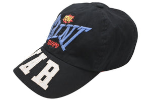 SAINT MICHAEL セントマイケル WAR ワー キャップ SM-A21-0000-043 コットン ブラック ONE SIZE 美品 中古 4b012036
