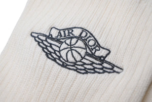 新品未使用 Dior x Jordan ディオール ジョーダン AirDior ウィングロゴ ソックス アイボリー ブラック サイズM 中古 4b012051