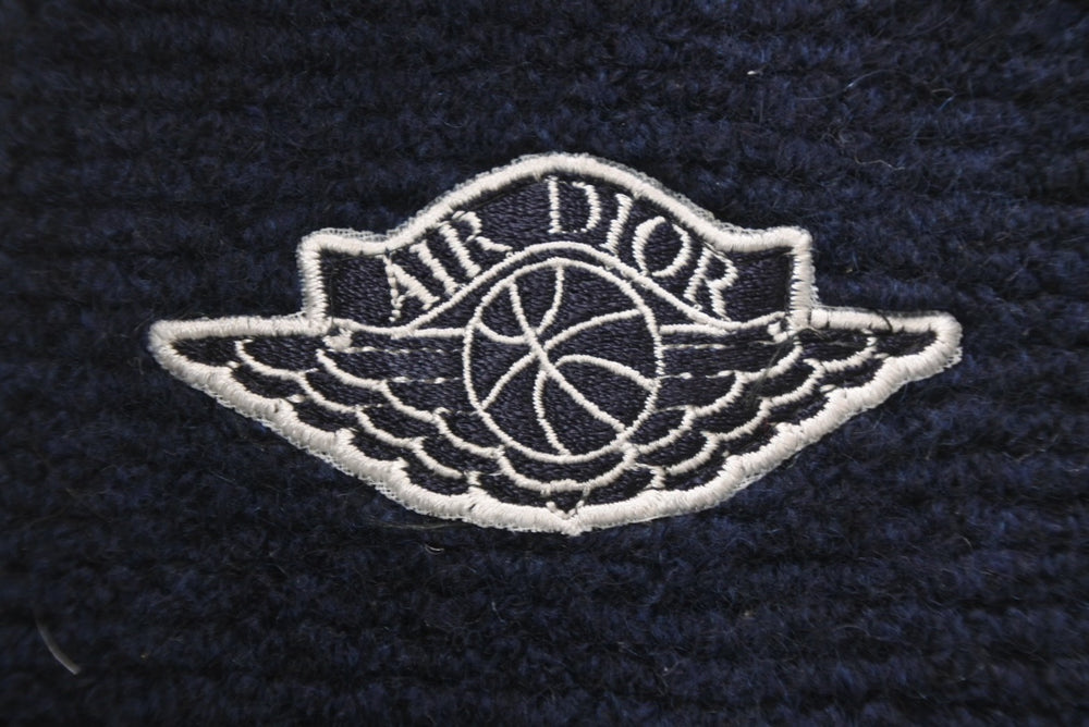 新品未使用 DIOR ディオール NIKE JORDAN BRAND AIR DIOR ナイキ ジョーダンブランド エアディオール カシミヤ リストバンド ネイビー 033M901AT456 中古 4b012057