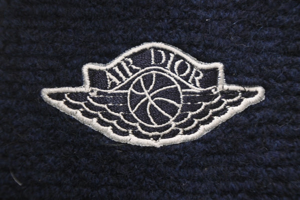 新品未使用 DIOR ディオール NIKE JORDAN BRAND AIR DIOR ナイキ ジョーダンブランド エアディオール カシミヤ リストバンド ネイビー 033M901AT456 中古 4b012057